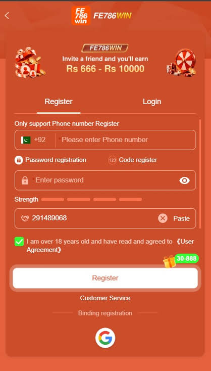 Registration process
