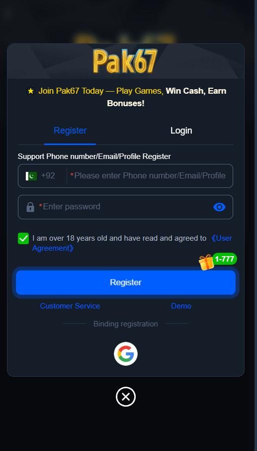 Registration process
